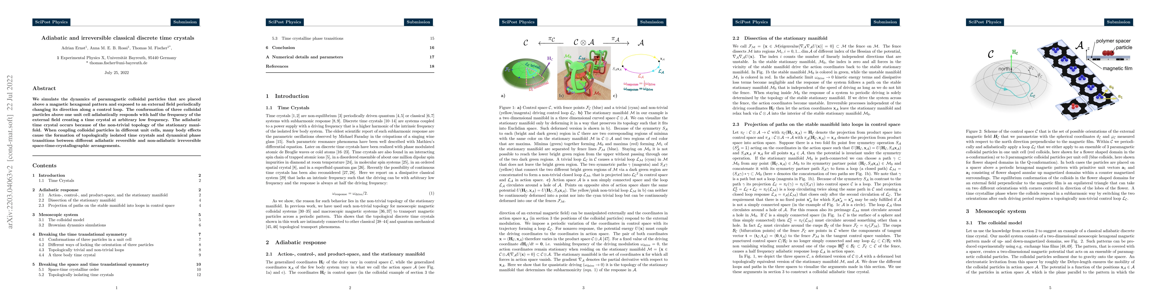 Thumbnail for Adiabatic and irreversible classical discrete time crystals