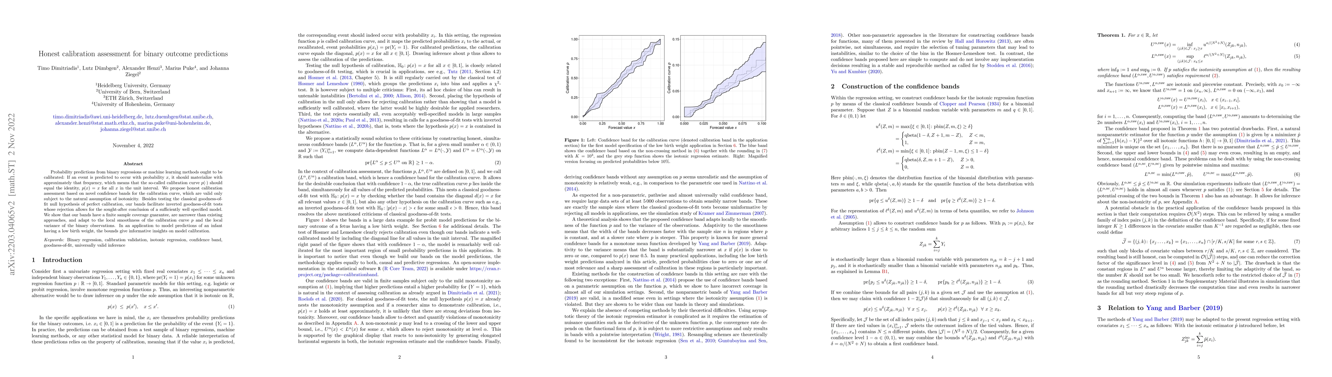 Thumbnail for Honest calibration assessment for binary outcome predictions