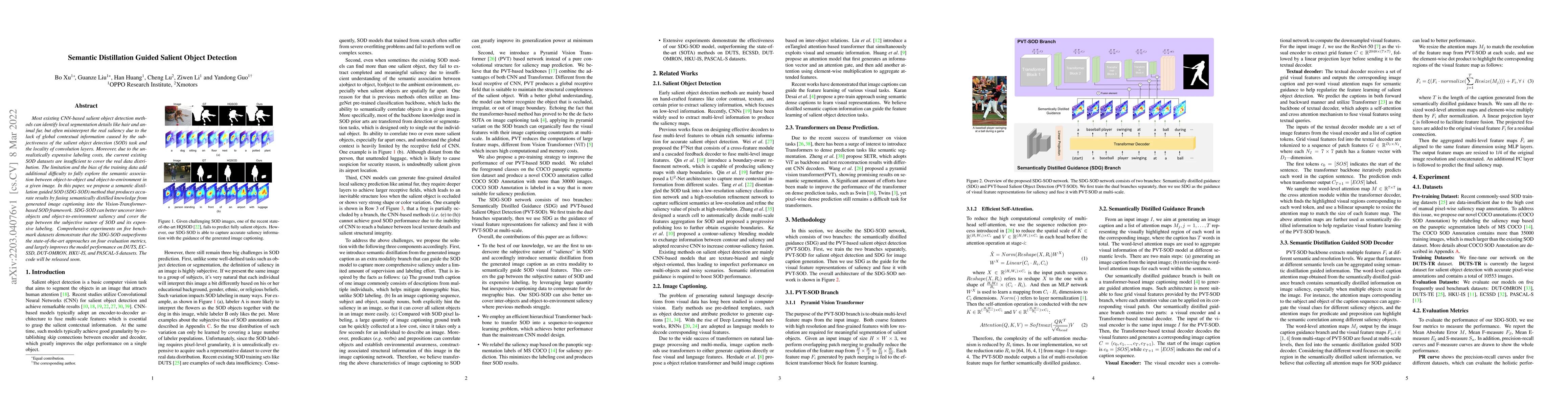 Thumbnail for Semantic Distillation Guided Salient Object Detection