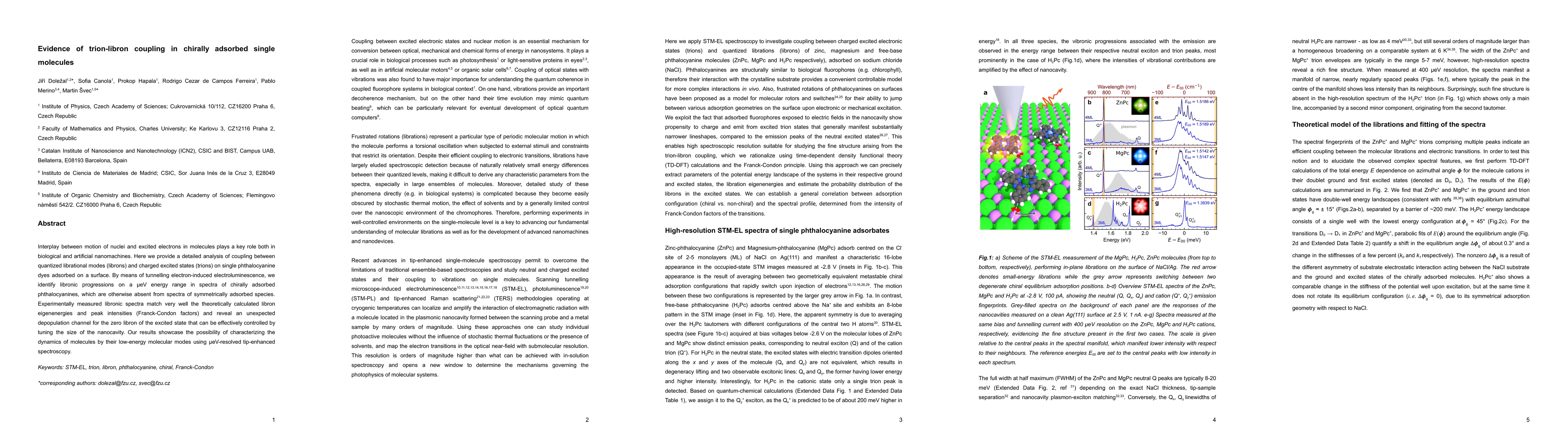 Thumbnail for Evidence of trion-libron coupling in chirally adsorbed single molecules
