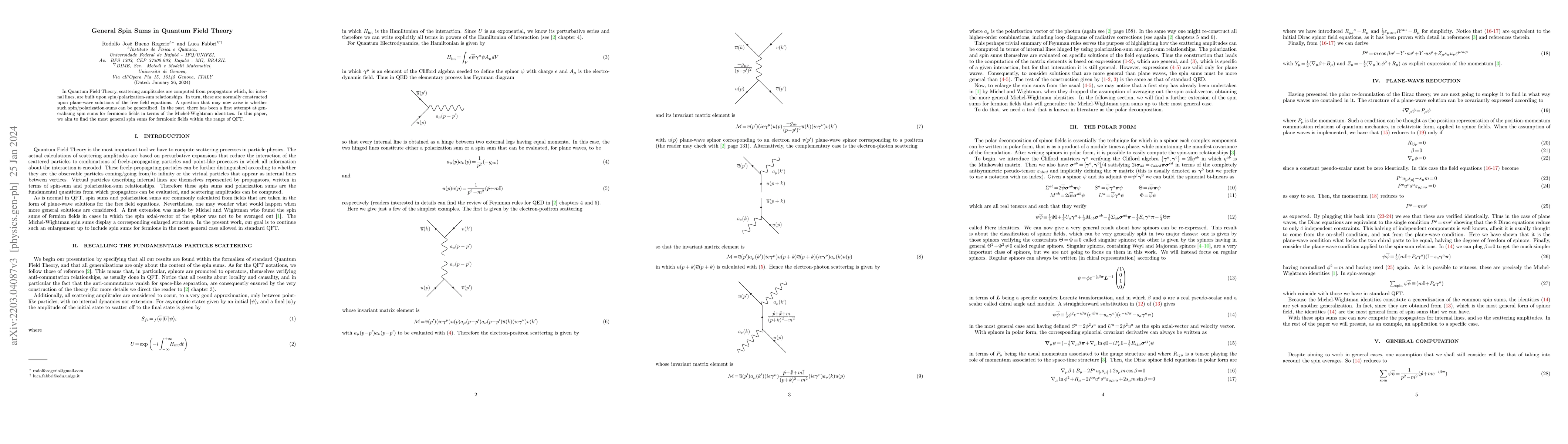 Thumbnail for General Spin Sums in Quantum Field Theory