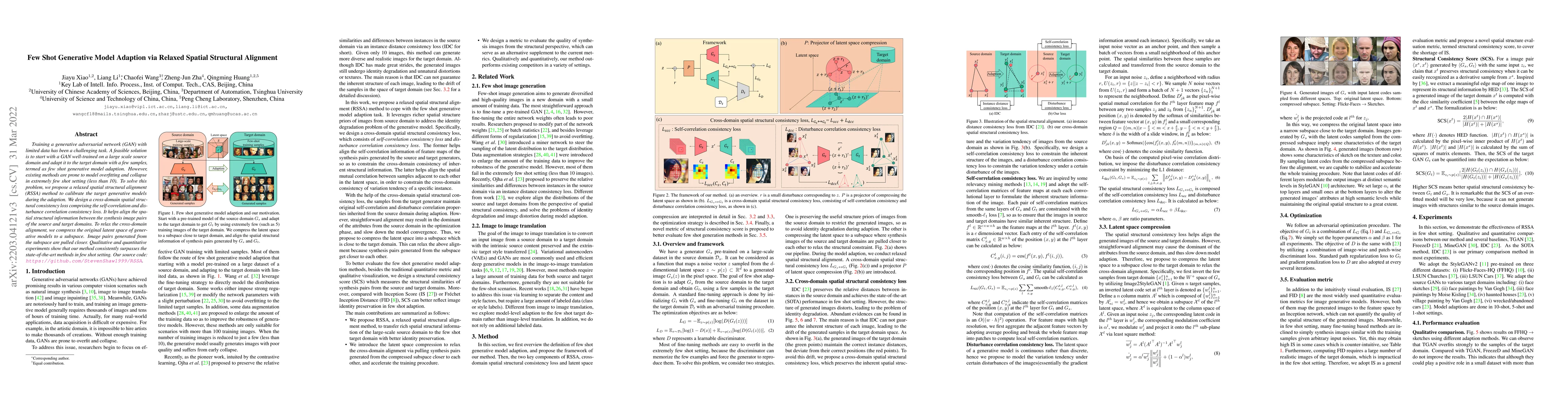 Thumbnail for Few Shot Generative Model Adaption via Relaxed Spatial Structural
  Alignment