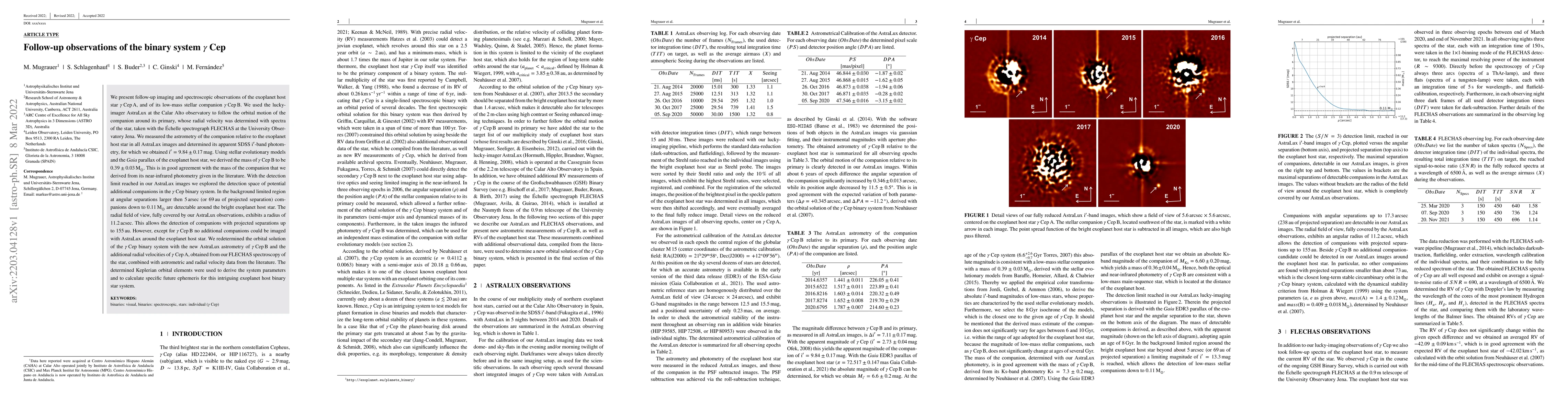Thumbnail for Follow-up observations of the binary system $\gamma$ Cep