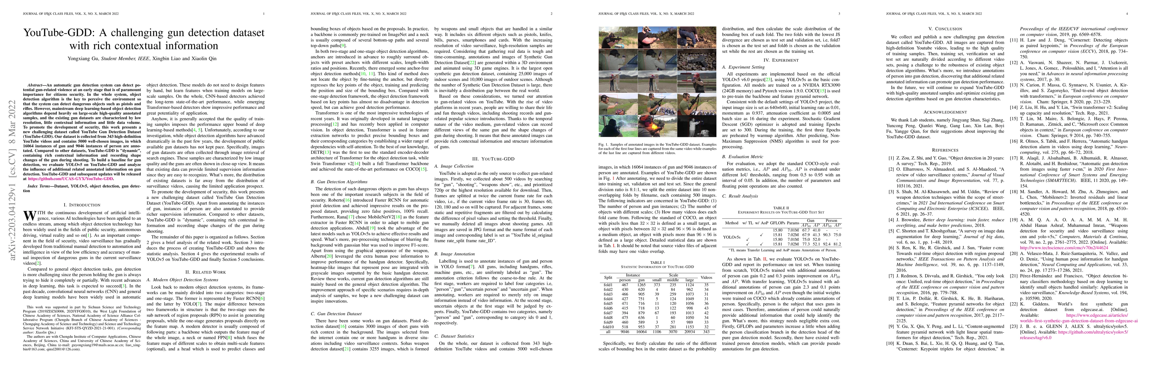 Thumbnail for YouTube-GDD: A challenging gun detection dataset with rich contextual
  information