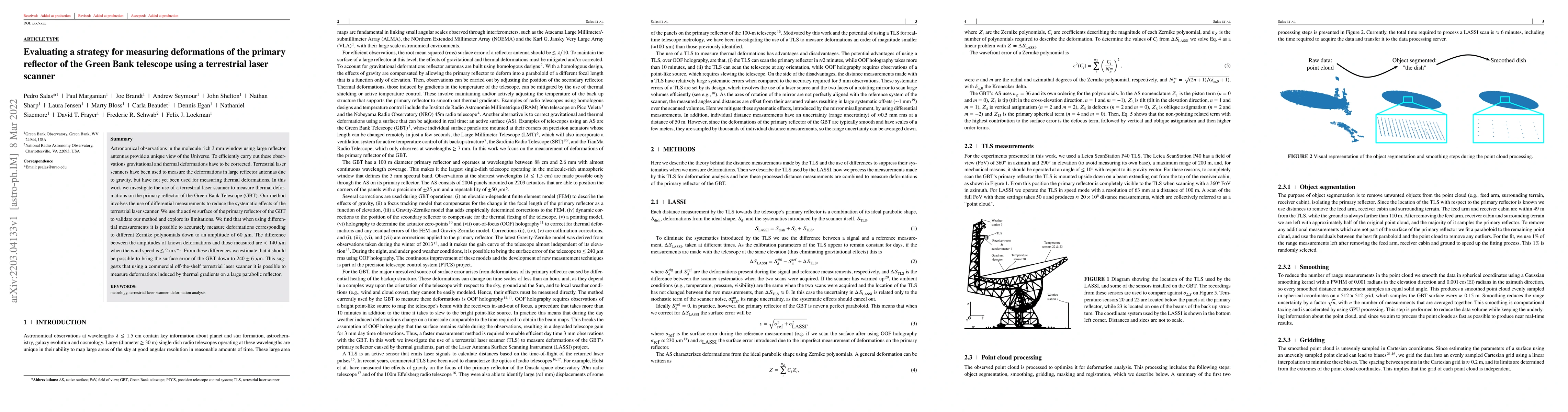 Thumbnail for Evaluating a strategy for measuring deformations of the primary
  reflector of the Green Bank telescope using a terrestrial laser scanner