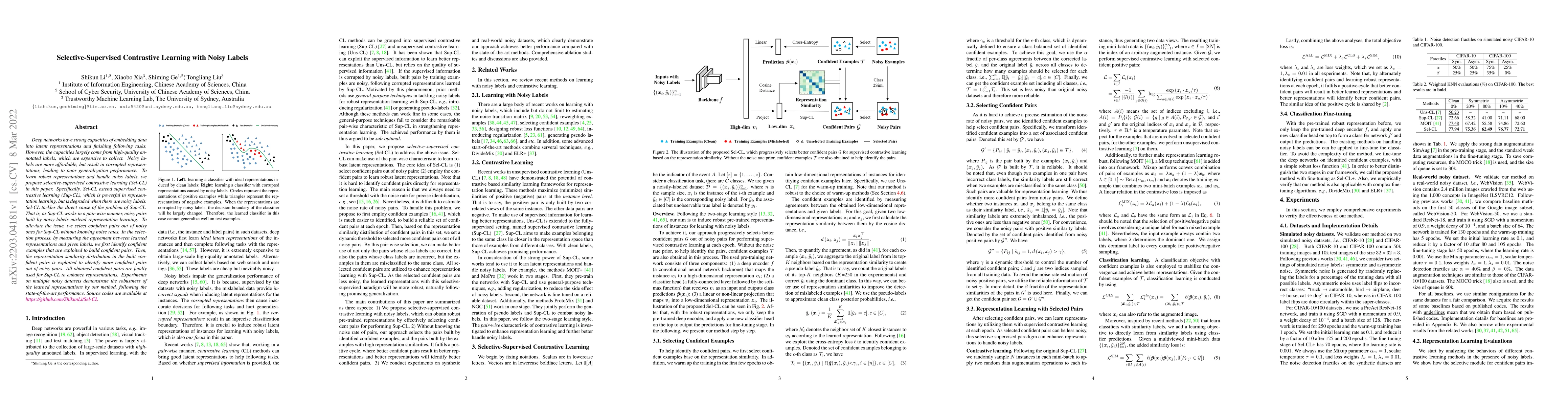 Thumbnail for Selective-Supervised Contrastive Learning with Noisy Labels