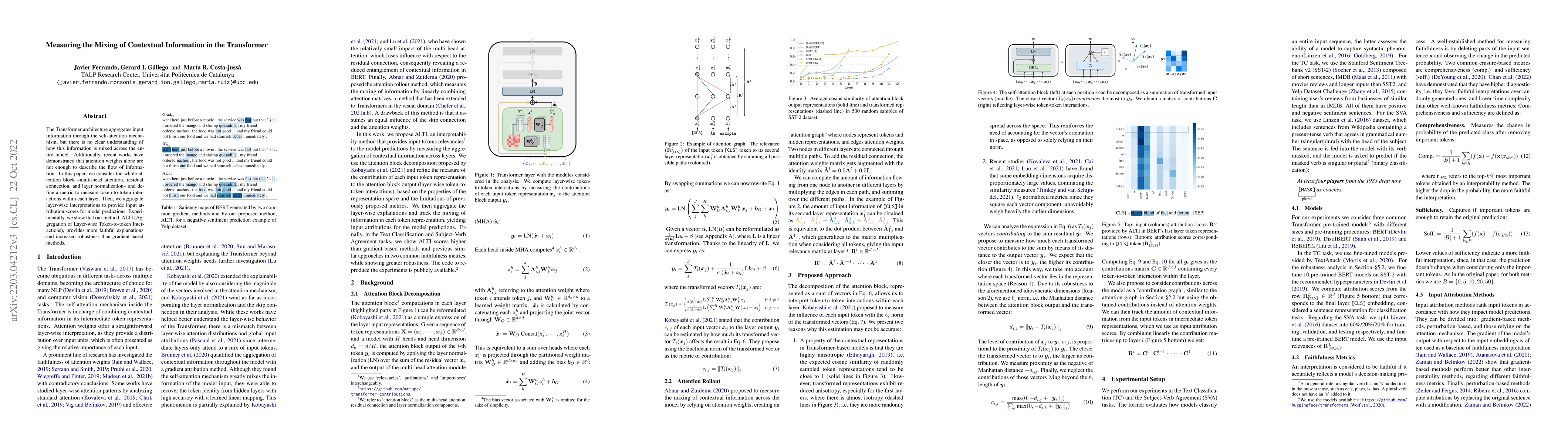 Thumbnail for Measuring the Mixing of Contextual Information in the Transformer