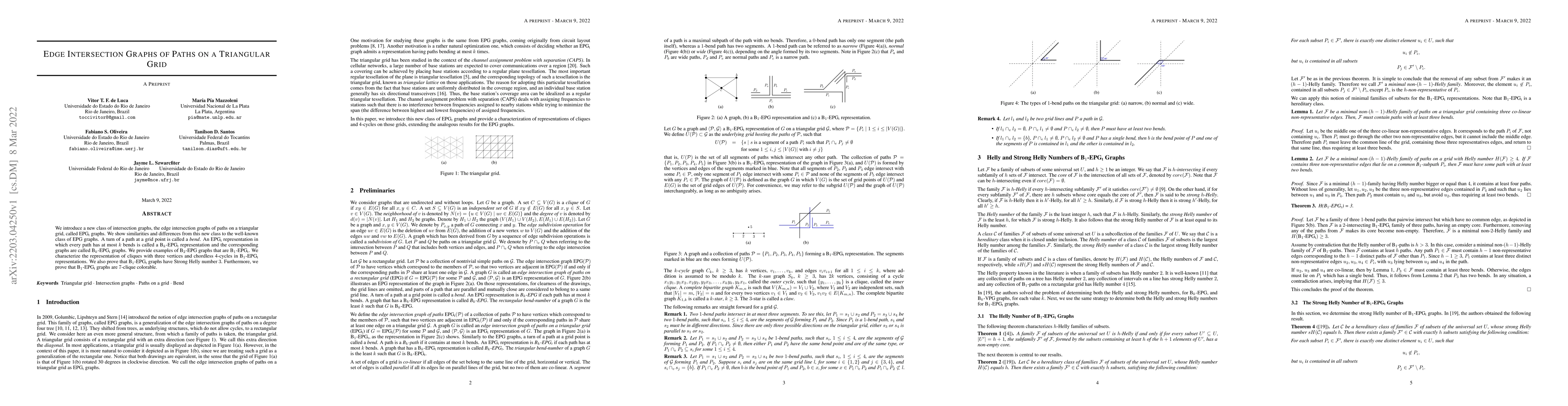 Thumbnail for Edge Intersection Graphs of Paths on a Triangular Grid