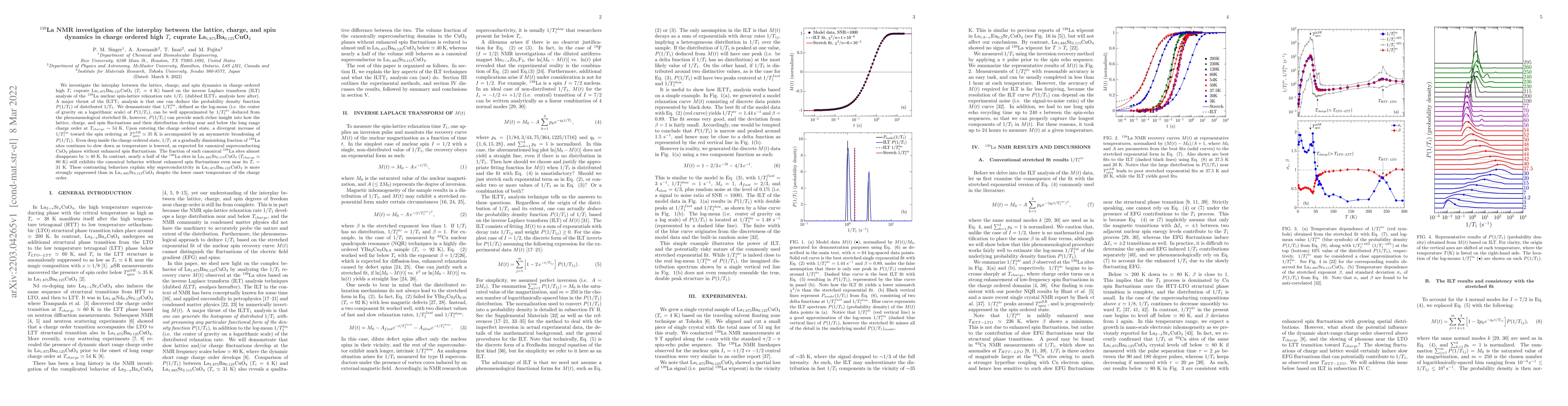 Thumbnail for $^{139}$La NMR investigation of the interplay between the lattice,
  charge, and spin dynamics in charge ordered high $T_c$ cuprate
  La$_{1.875}$Ba$_{0.125}$CuO$_{4}$
