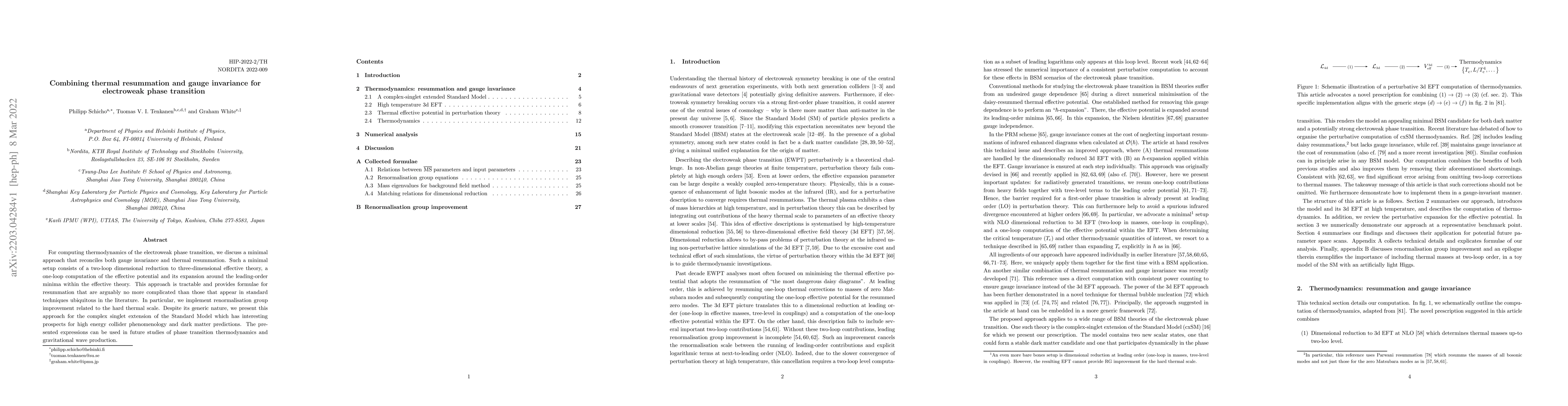 Thumbnail for Combining thermal resummation and gauge invariance for electroweak phase
  transition
