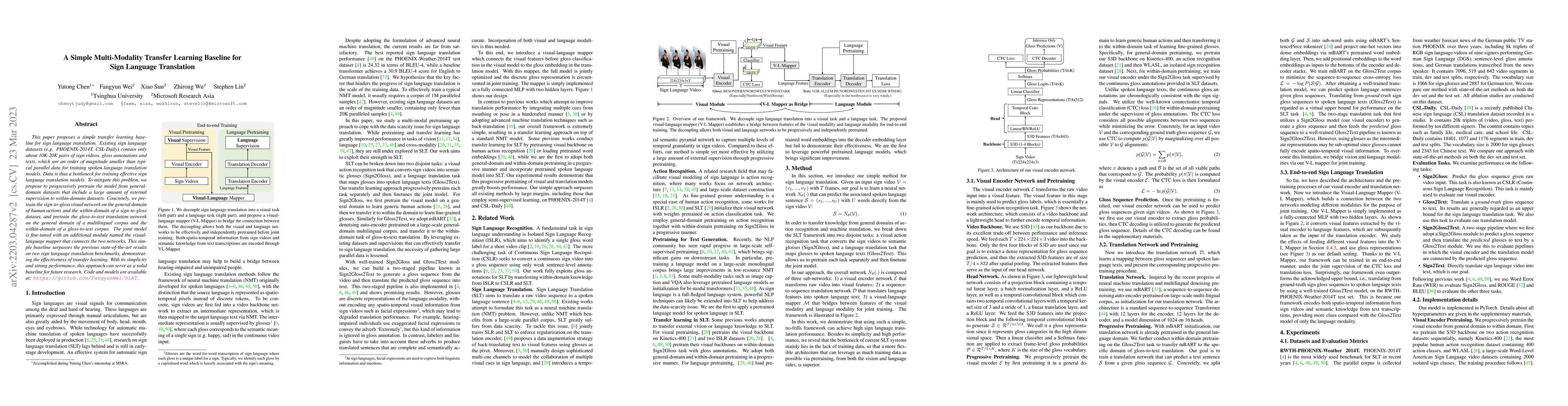 Thumbnail for A Simple Multi-Modality Transfer Learning Baseline for Sign Language
  Translation