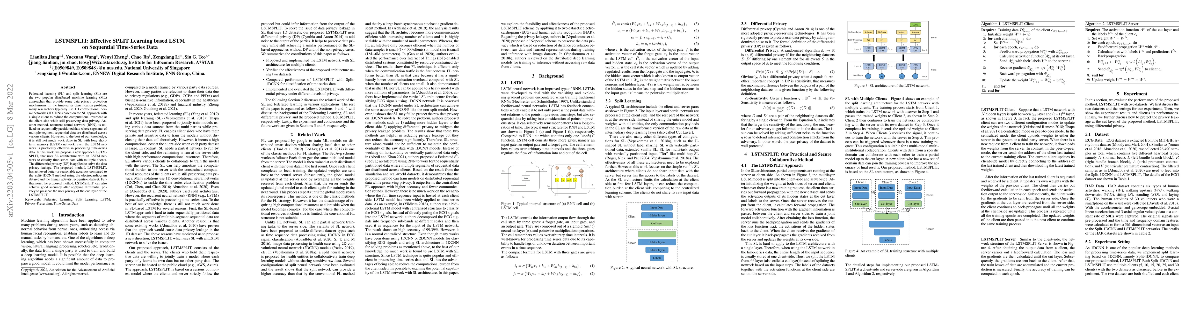 Thumbnail for LSTMSPLIT: Effective SPLIT Learning based LSTM on Sequential Time-Series
  Data