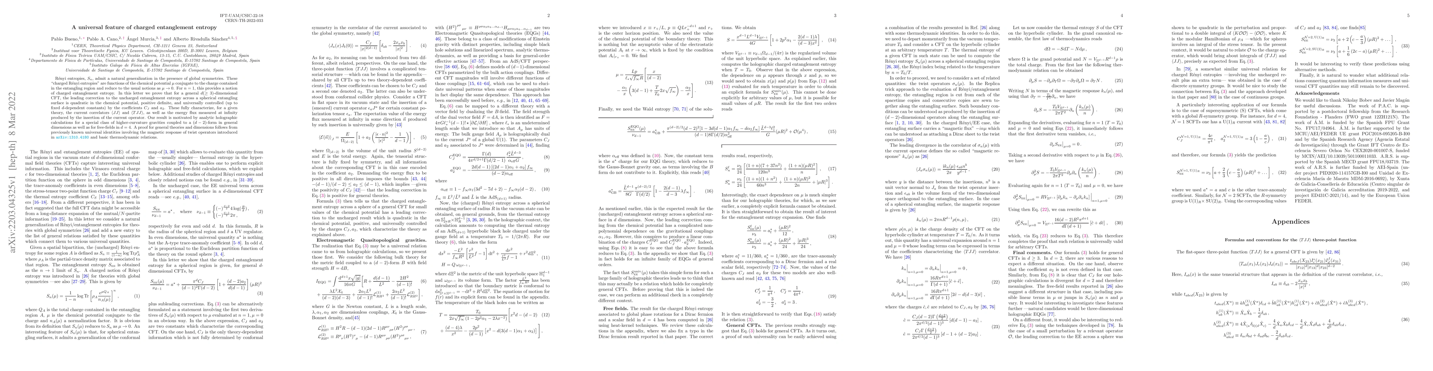 Thumbnail for A universal feature of charged entanglement entropy