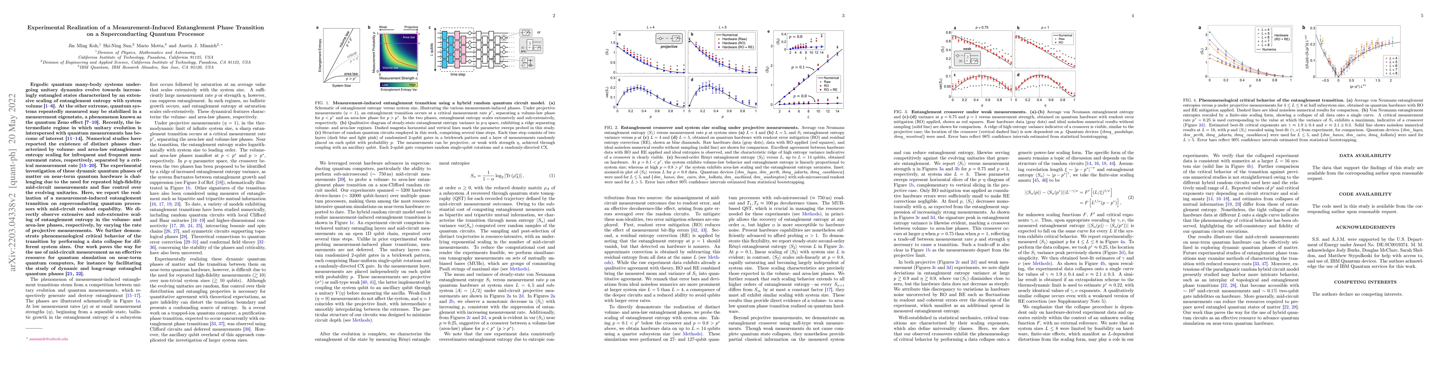 Thumbnail for Experimental Realization of a Measurement-Induced Entanglement Phase
  Transition on a Superconducting Quantum Processor