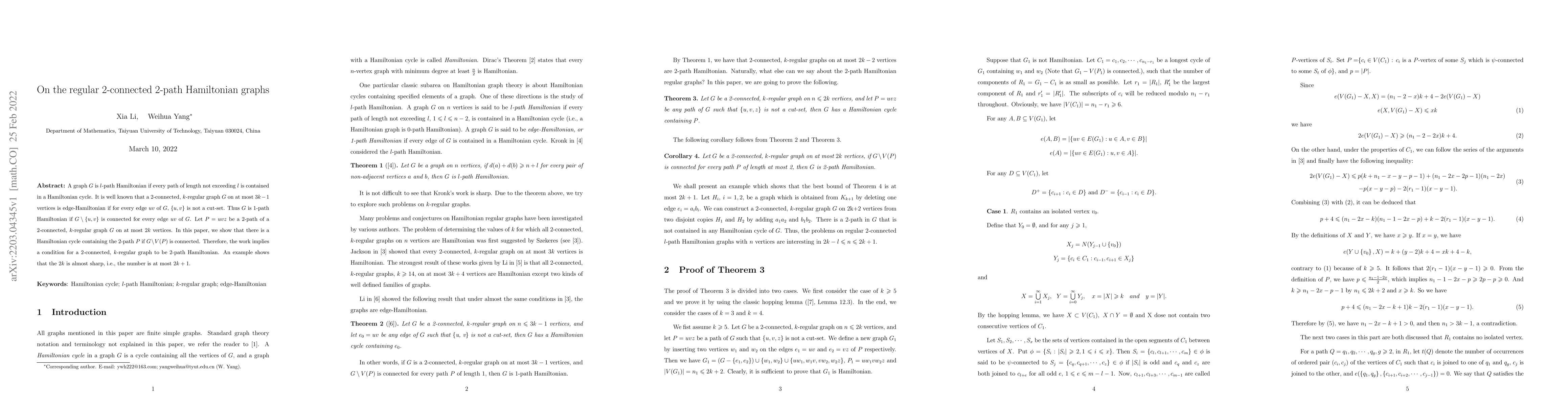 Thumbnail for On the regular 2-connected 2-path Hamiltonian graphs
