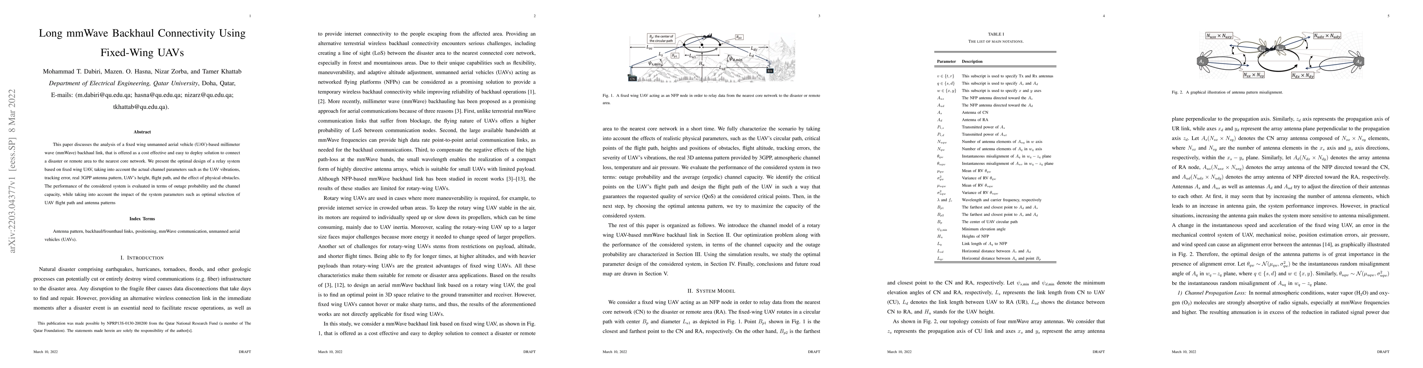 Thumbnail for Long mmWave Backhaul Connectivity Using Fixed-Wing UAVs