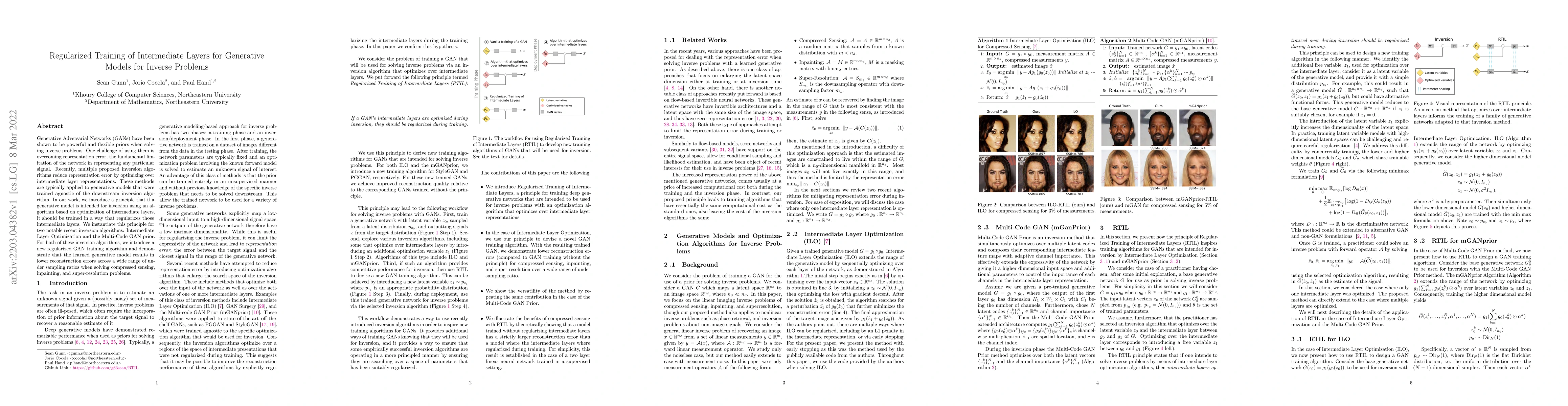 Thumbnail for Regularized Training of Intermediate Layers for Generative Models for
  Inverse Problems