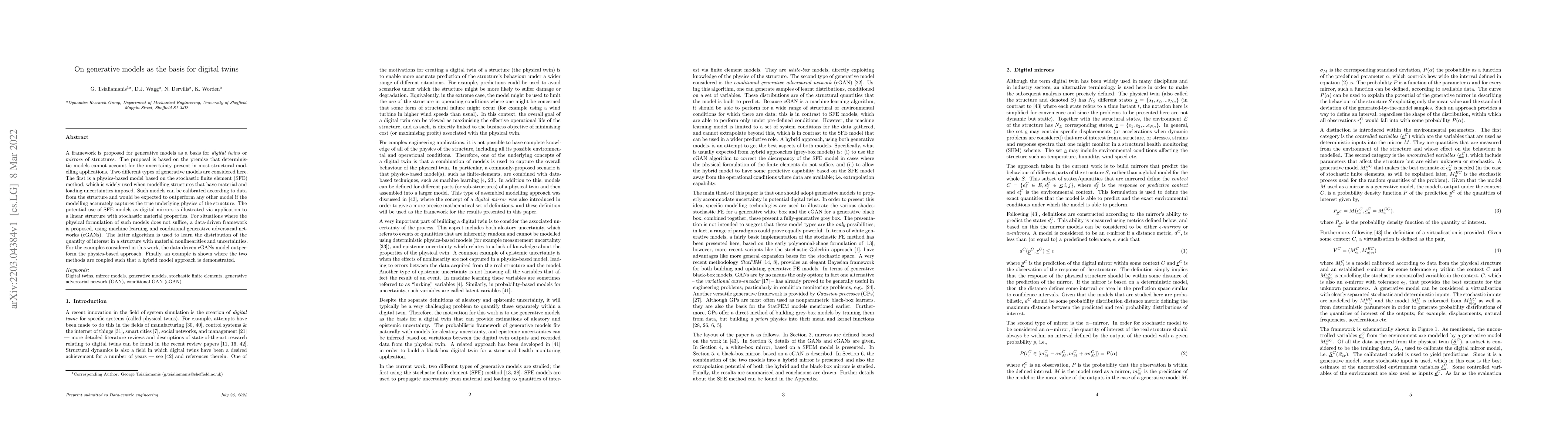 Thumbnail for On generative models as the basis for digital twins