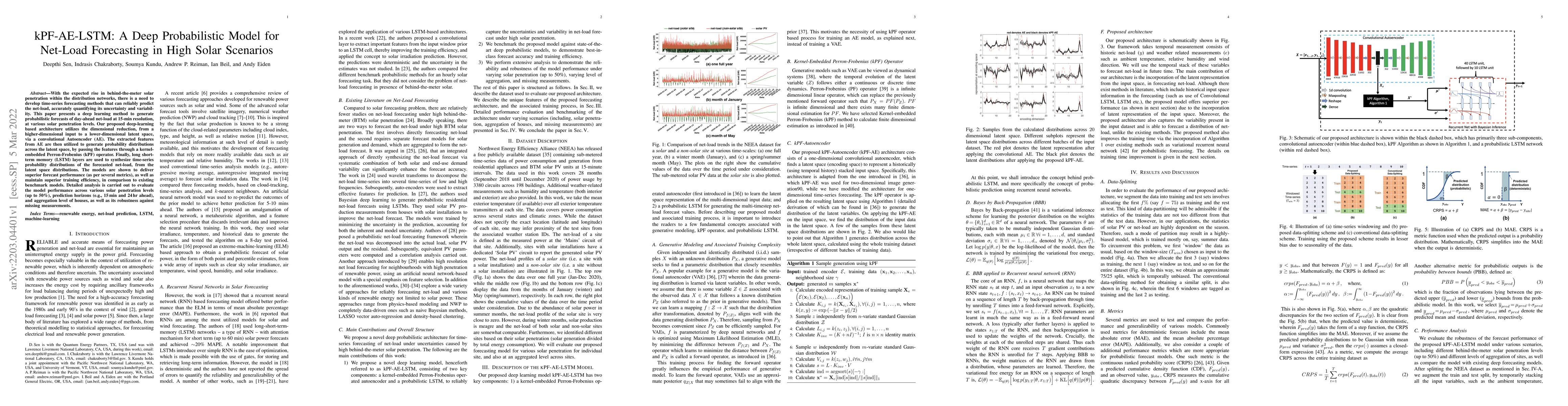 Thumbnail for KPF-AE-LSTM: A Deep Probabilistic Model for Net-Load Forecasting in High
  Solar Scenarios