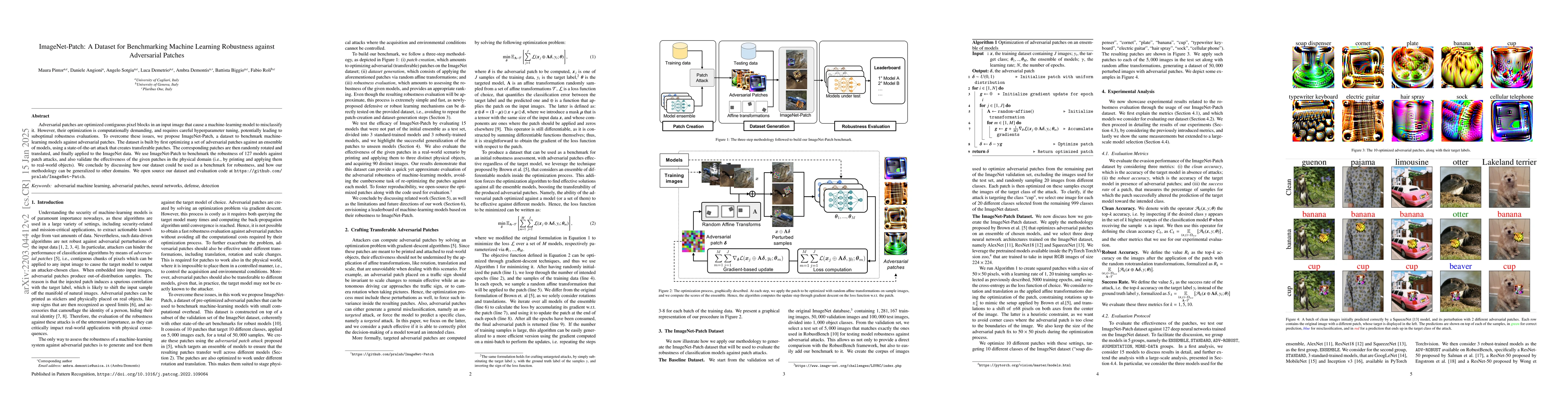 Thumbnail for ImageNet-Patch: A Dataset for Benchmarking Machine Learning Robustness
  against Adversarial Patches