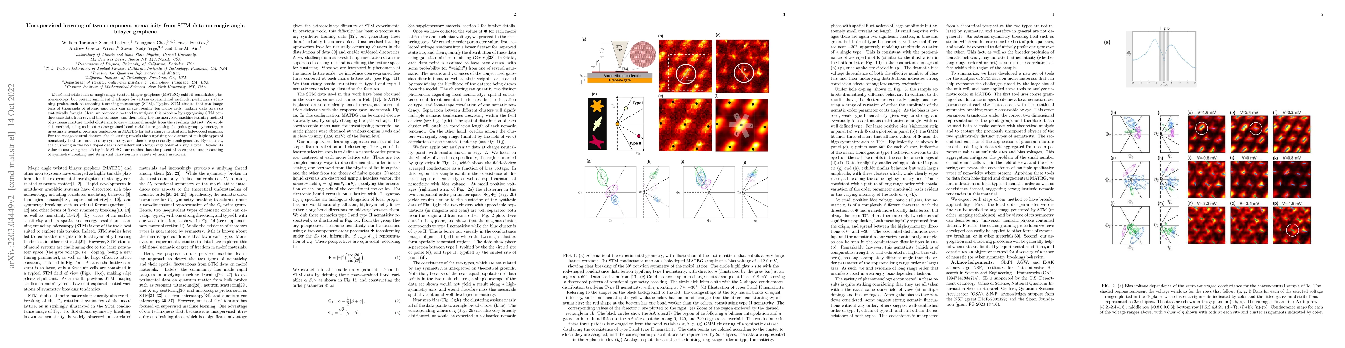 Thumbnail for Unsupervised learning of two-component nematicity from STM data on magic
  angle bilayer graphene