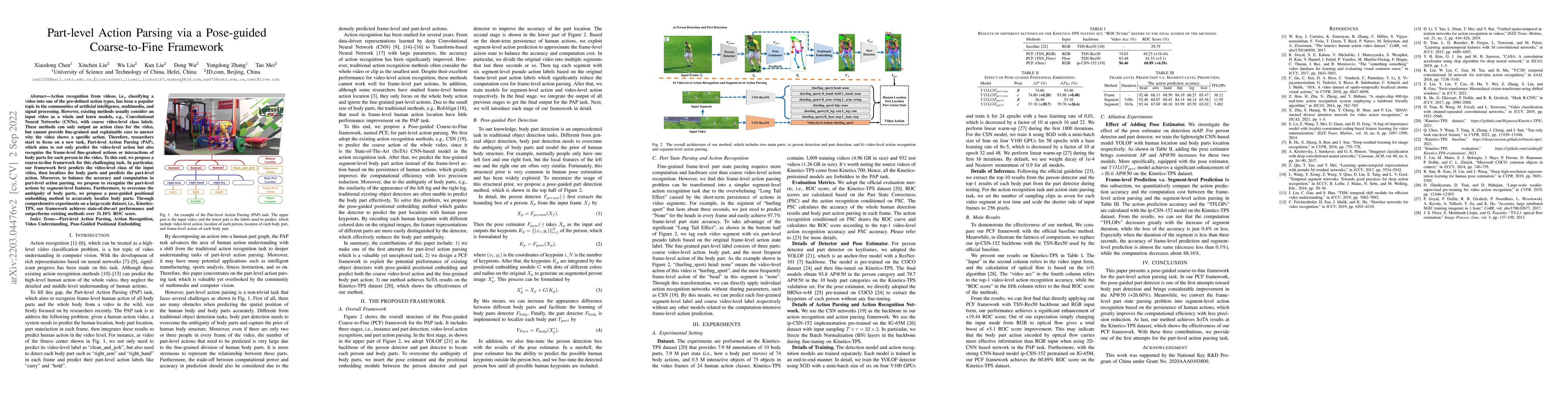 Thumbnail for Part-level Action Parsing via a Pose-guided Coarse-to-Fine Framework