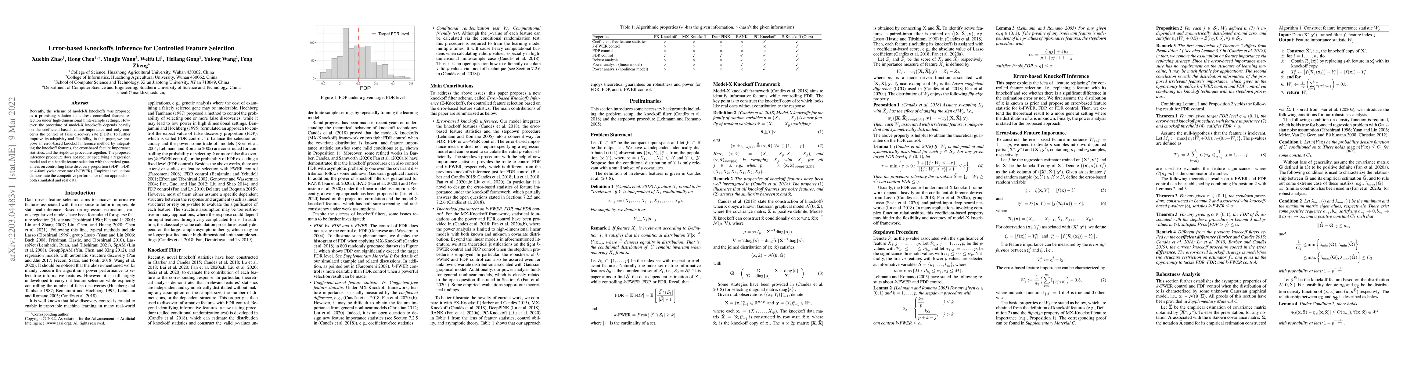 Thumbnail for Error-based Knockoffs Inference for Controlled Feature Selection