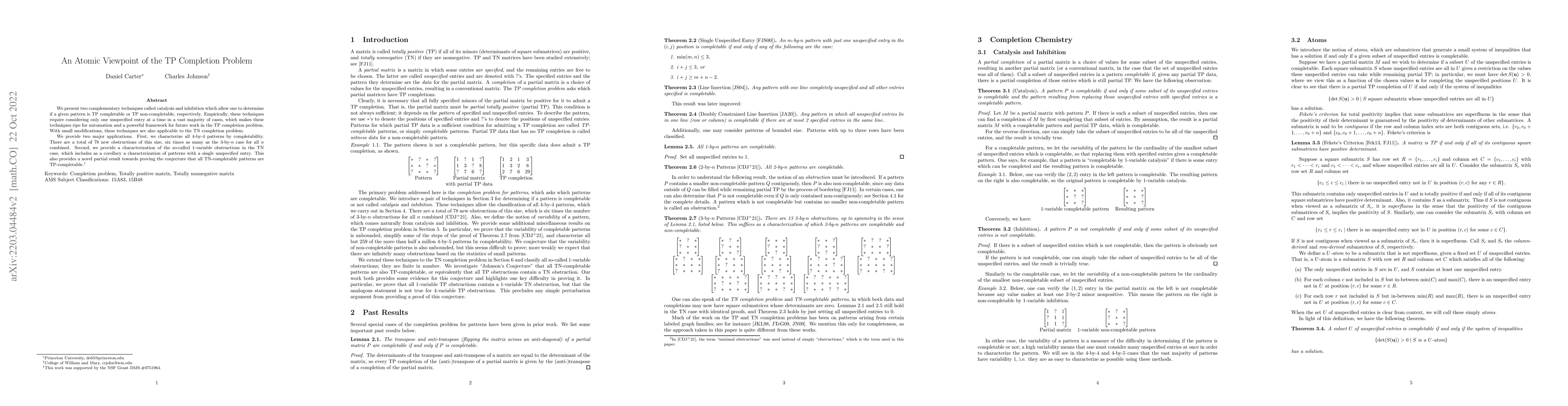 Thumbnail for An Atomic Viewpoint of the TP Completion Problem