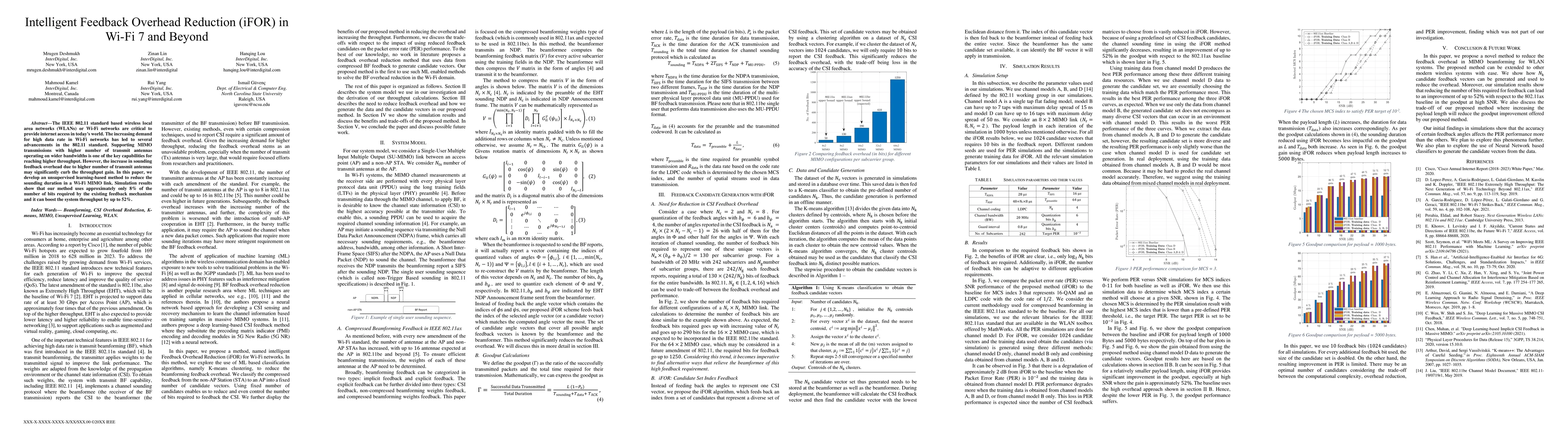 Thumbnail for Intelligent Feedback Overhead Reduction (iFOR) in Wi-Fi 7 and Beyond