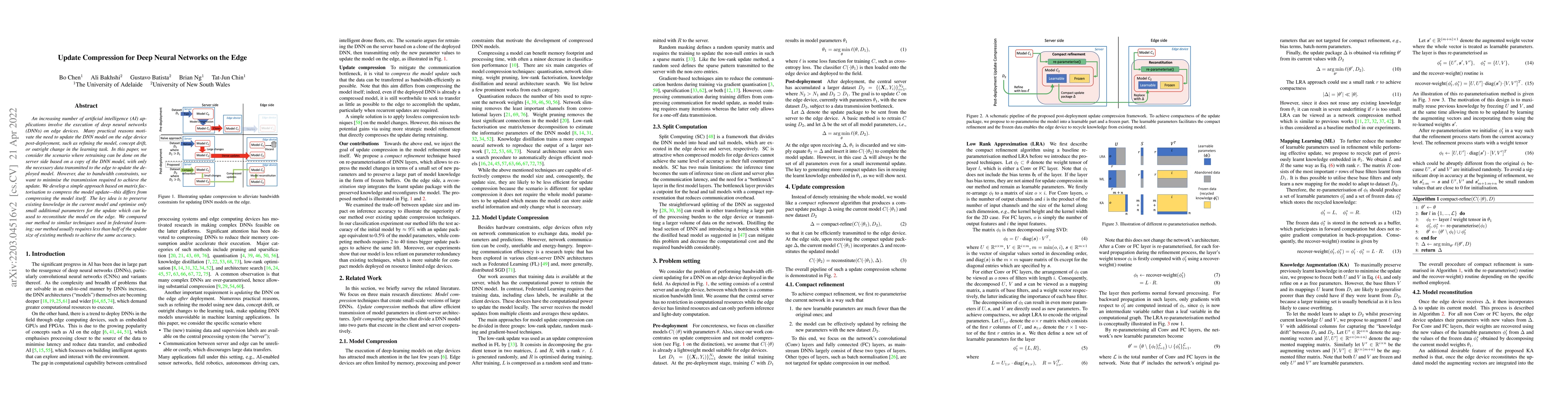 Thumbnail for Update Compression for Deep Neural Networks on the Edge