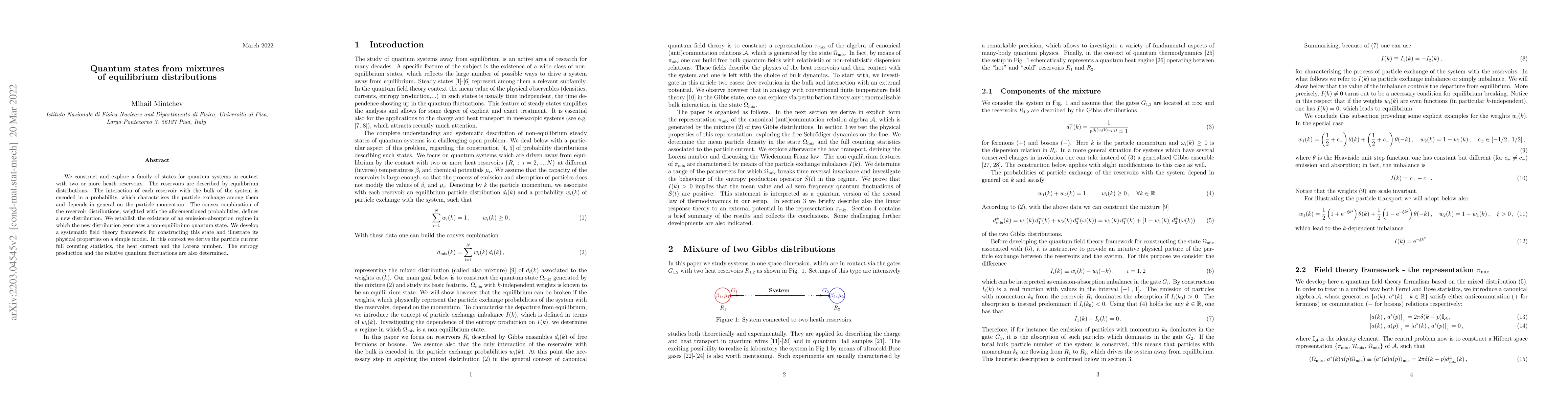 Thumbnail for Quantum states from mixtures of equilibrium distributions