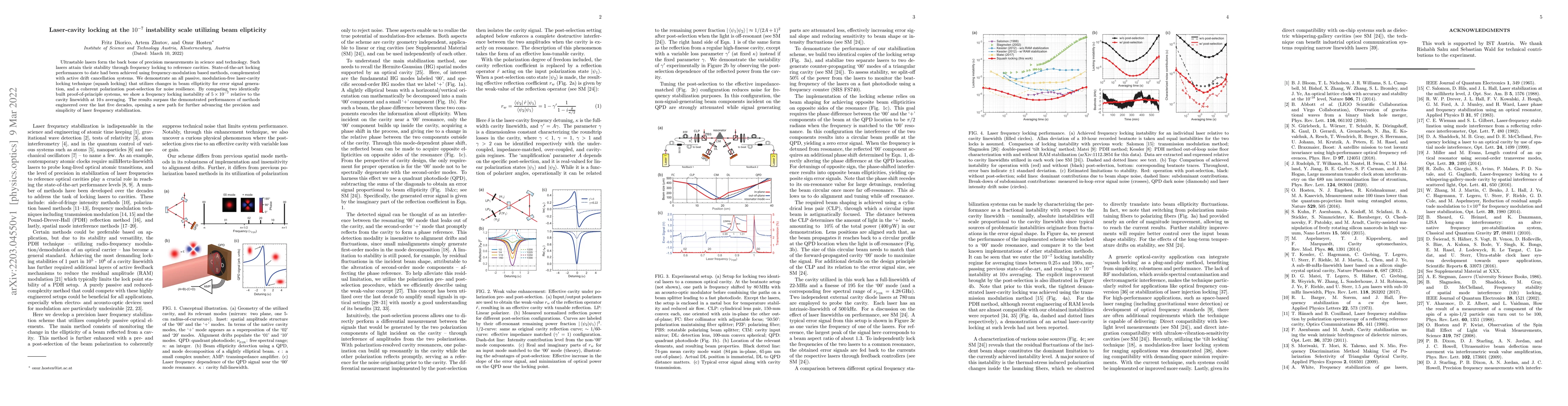 Thumbnail for Laser-cavity locking at the $10^{-7}$ instability scale utilizing beam
  elipticity