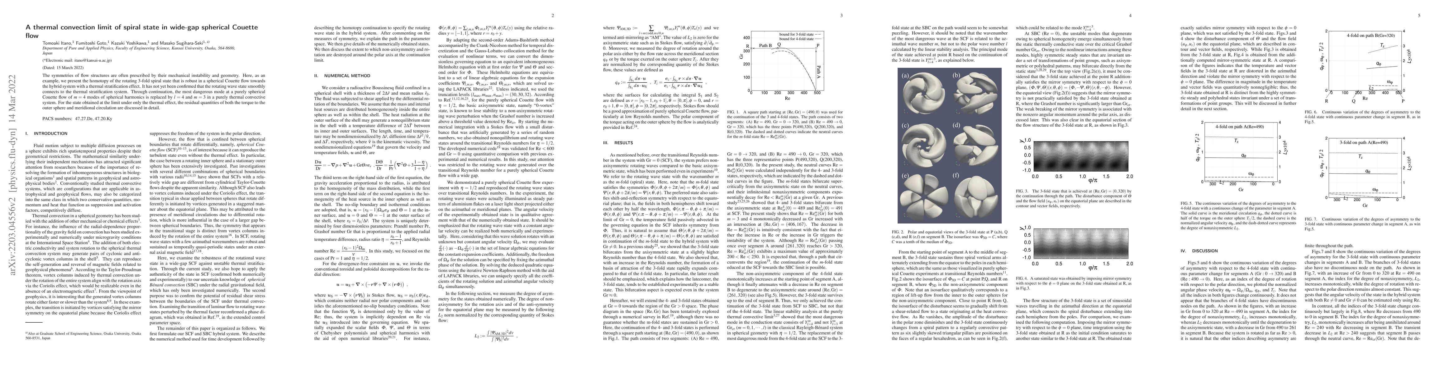 Thumbnail for A thermal convection limit of spiral state in wide-gap spherical Couette
  flow