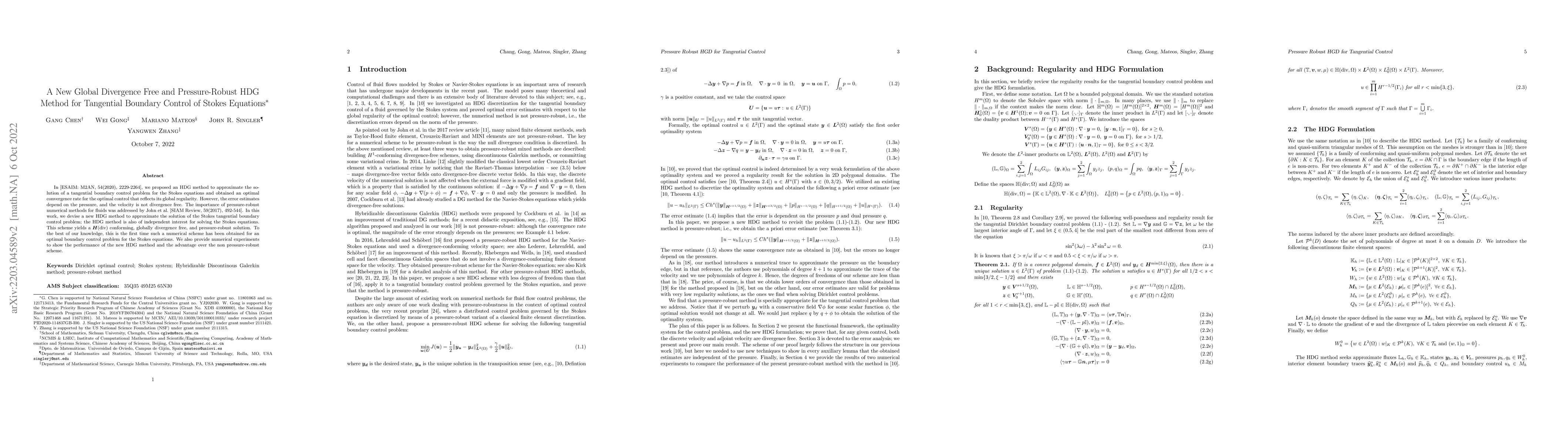 Thumbnail for A New Global Divergence Free and Pressure-Robust HDG Method for
  Tangential Boundary Control of Stokes Equations