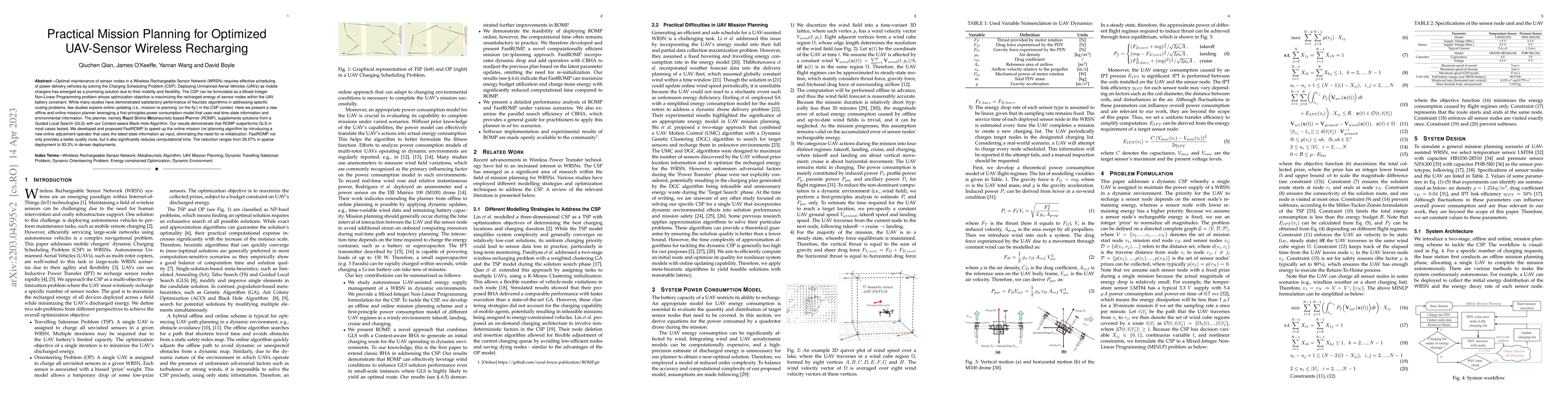 Thumbnail for Practical Mission Planning for Optimized UAV-Sensor Wireless Recharging
