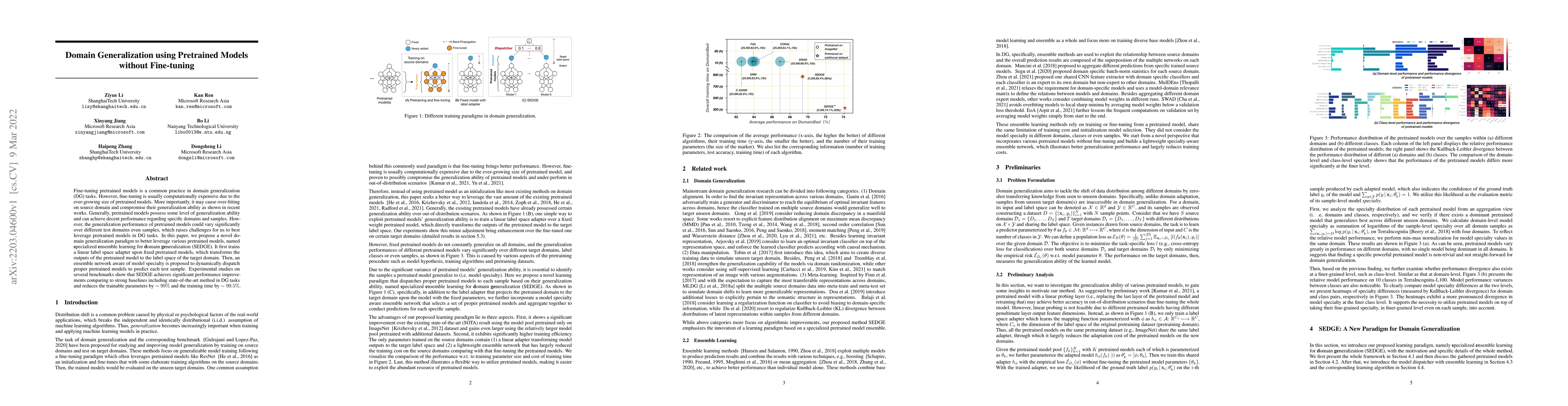 Thumbnail for Domain Generalization using Pretrained Models without Fine-tuning