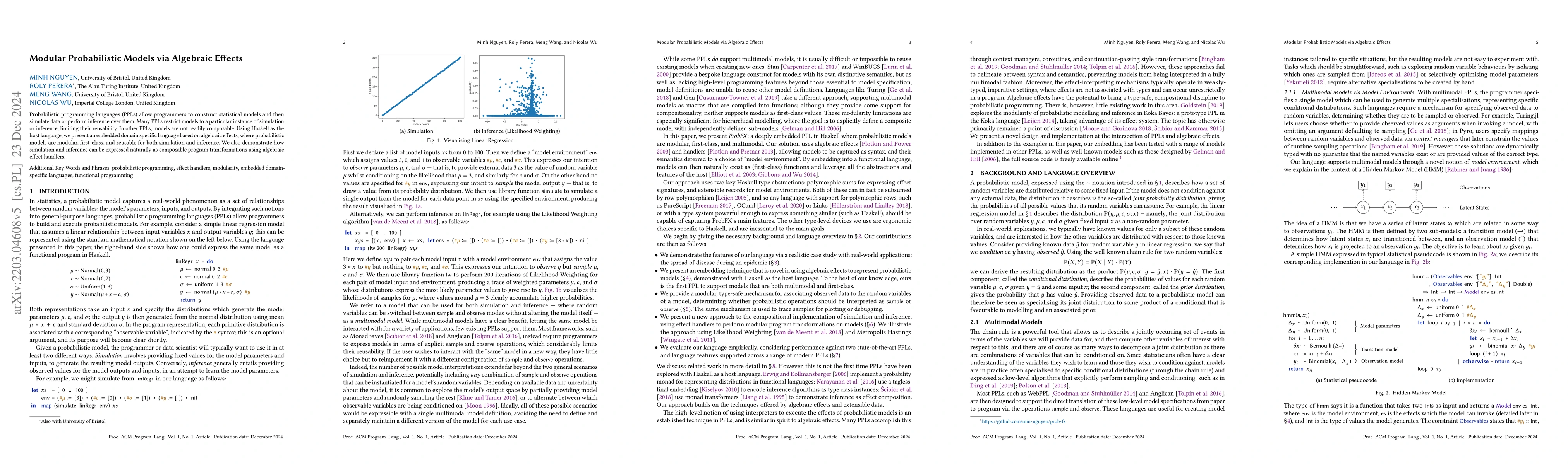 Thumbnail for Modular Probabilistic Models via Algebraic Effects
