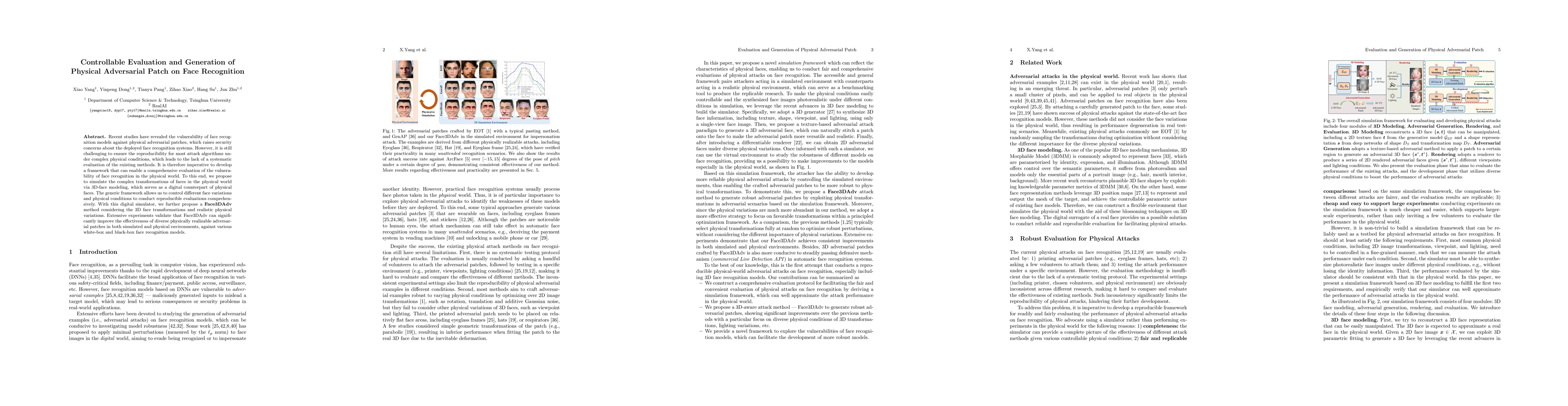 Thumbnail for Controllable Evaluation and Generation of Physical Adversarial Patch on
  Face Recognition