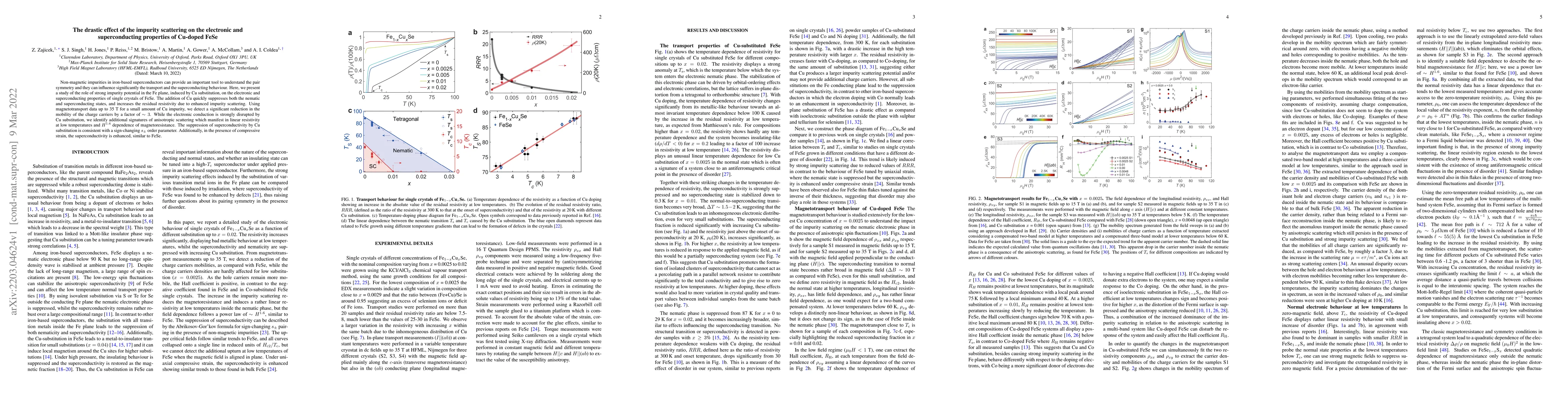 Thumbnail for The drastic effect of the impurity scattering on the electronic and
  superconducting properties of Cu-doped FeSe