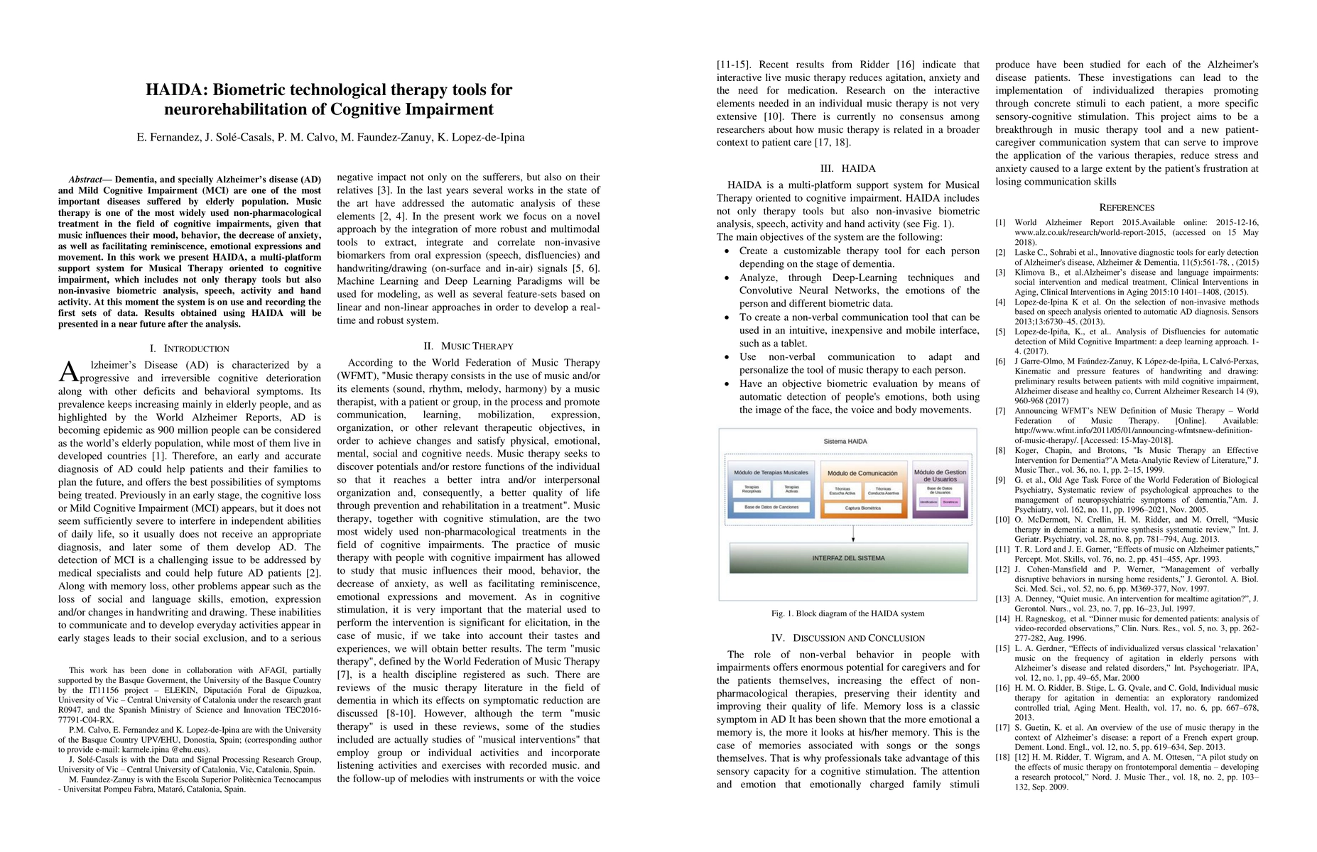 Thumbnail for HAIDA: Biometric technological therapy tools for neurorehabilitation of
  Cognitive Impairment