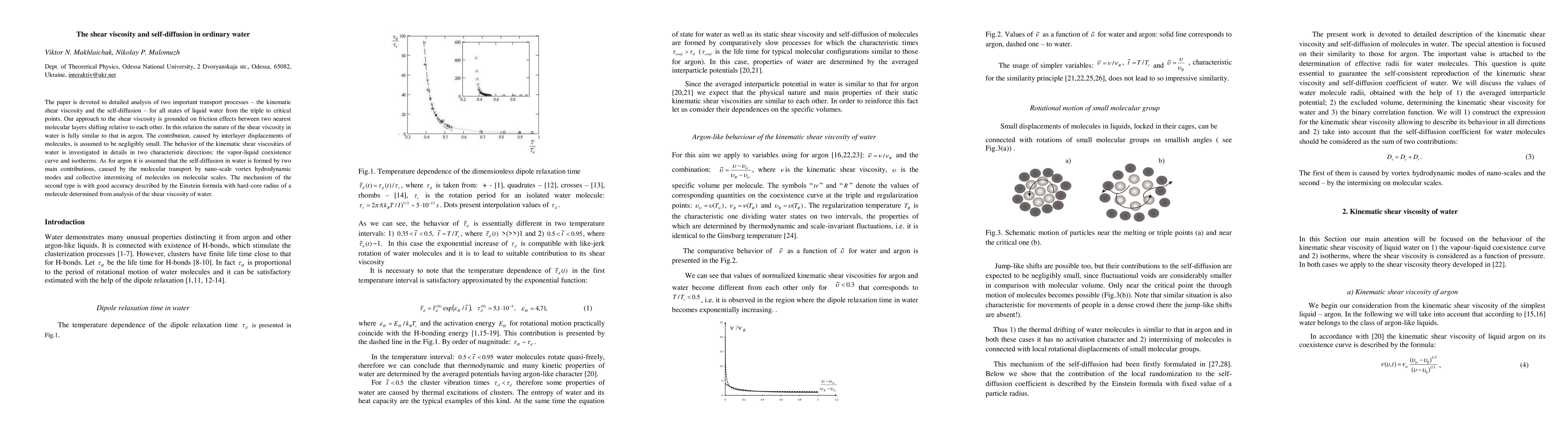 Thumbnail for The shear viscosity and self-diffusion in ordinary water