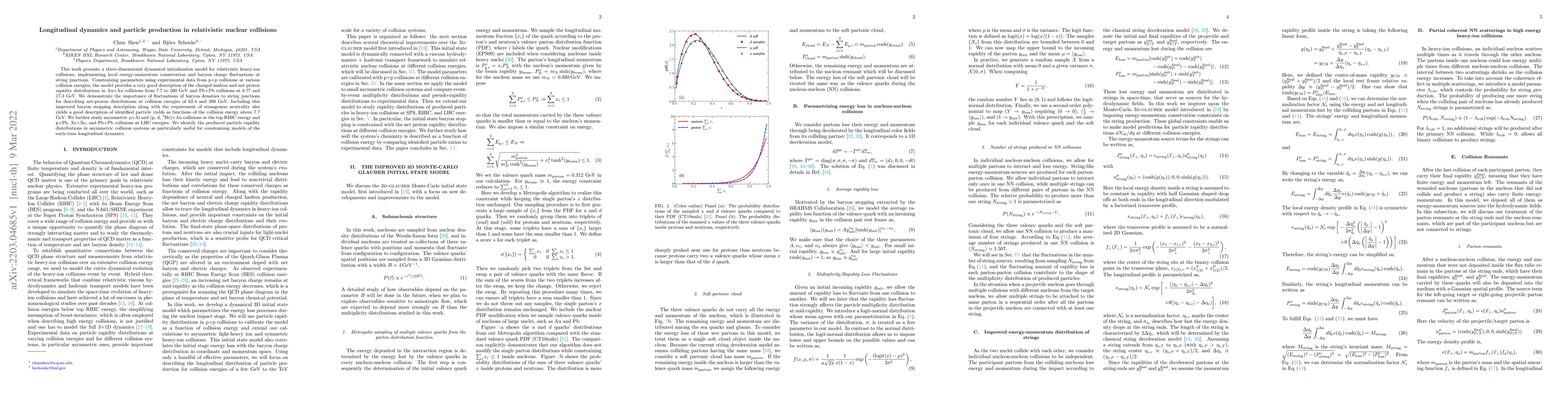 Thumbnail for Longitudinal dynamics and particle production in relativistic nuclear
  collisions