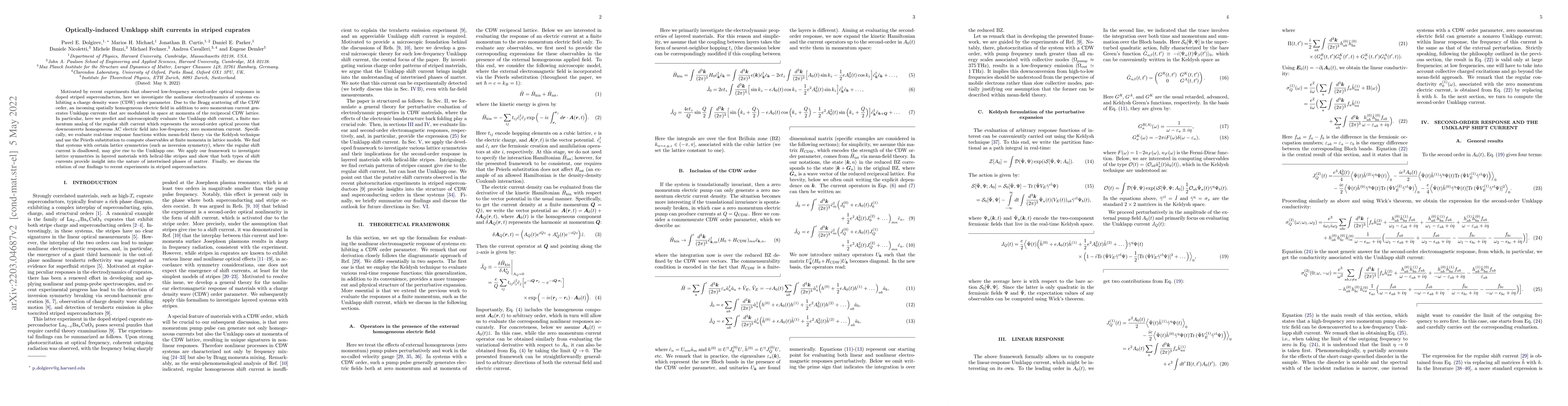 Thumbnail for Optically-induced Umklapp shift currents in striped cuprates