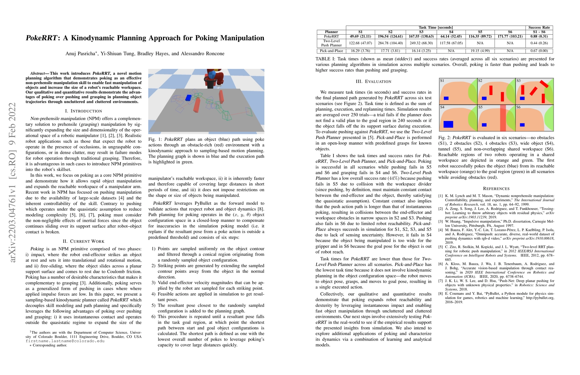 Thumbnail for PokeRRT: A Kinodynamic Planning Approach for Poking Manipulation