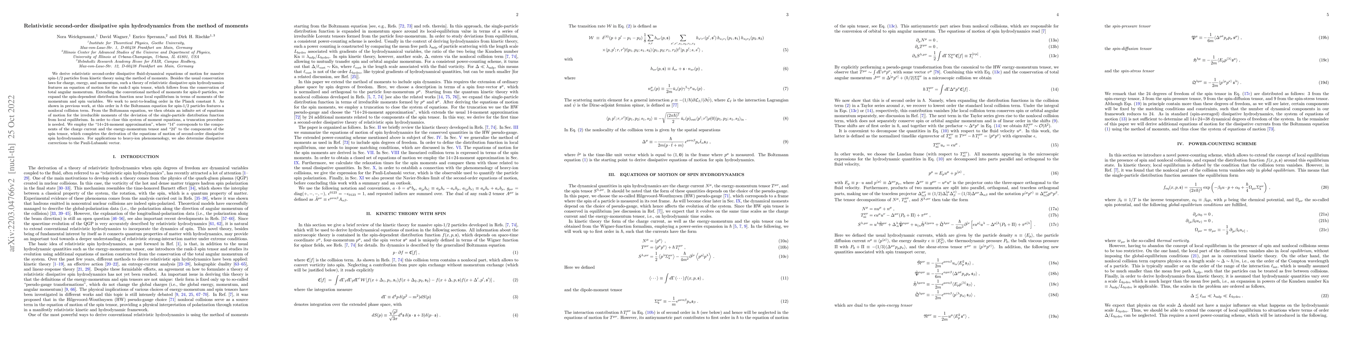 Thumbnail for Relativistic second-order dissipative spin hydrodynamics from the method
  of moments