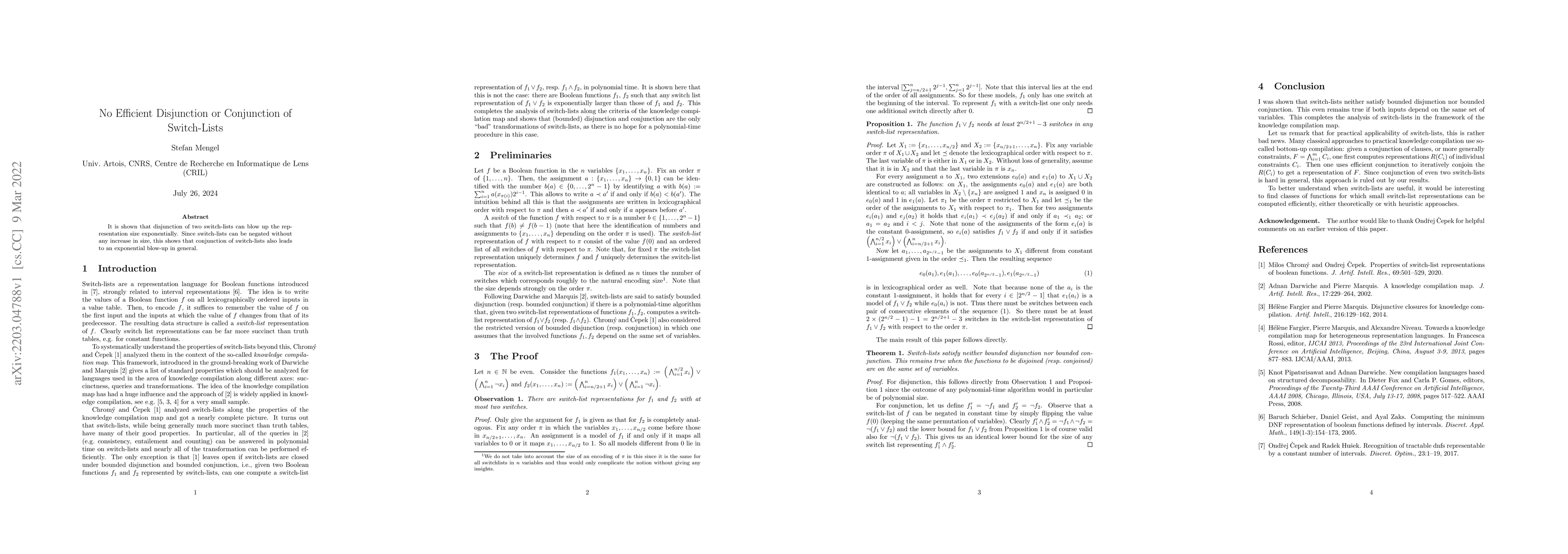 Thumbnail for No Efficient Disjunction or Conjunction of Switch-Lists