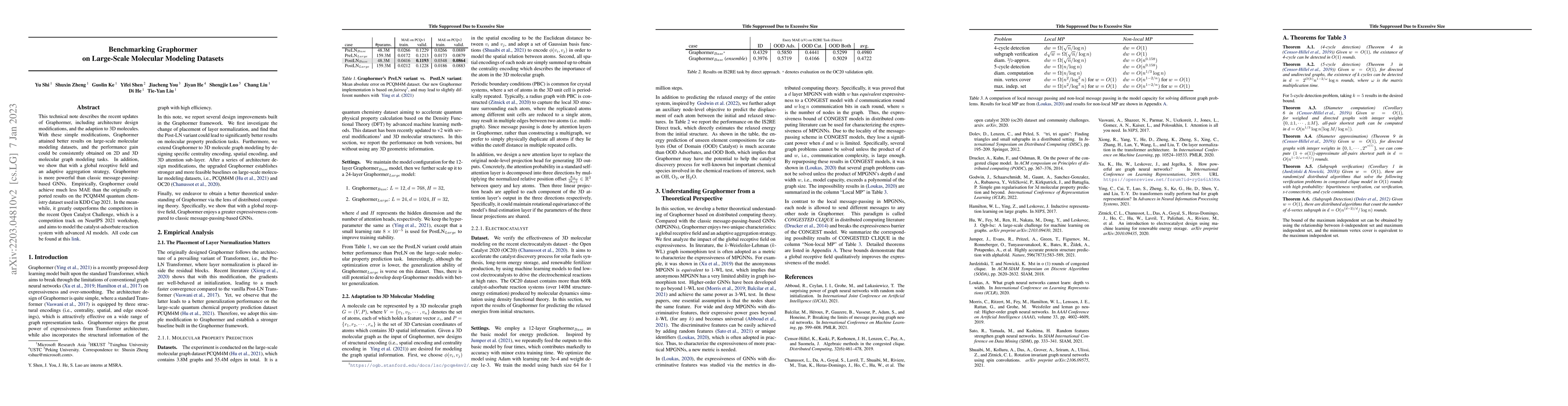 Thumbnail for Benchmarking Graphormer on Large-Scale Molecular Modeling Datasets