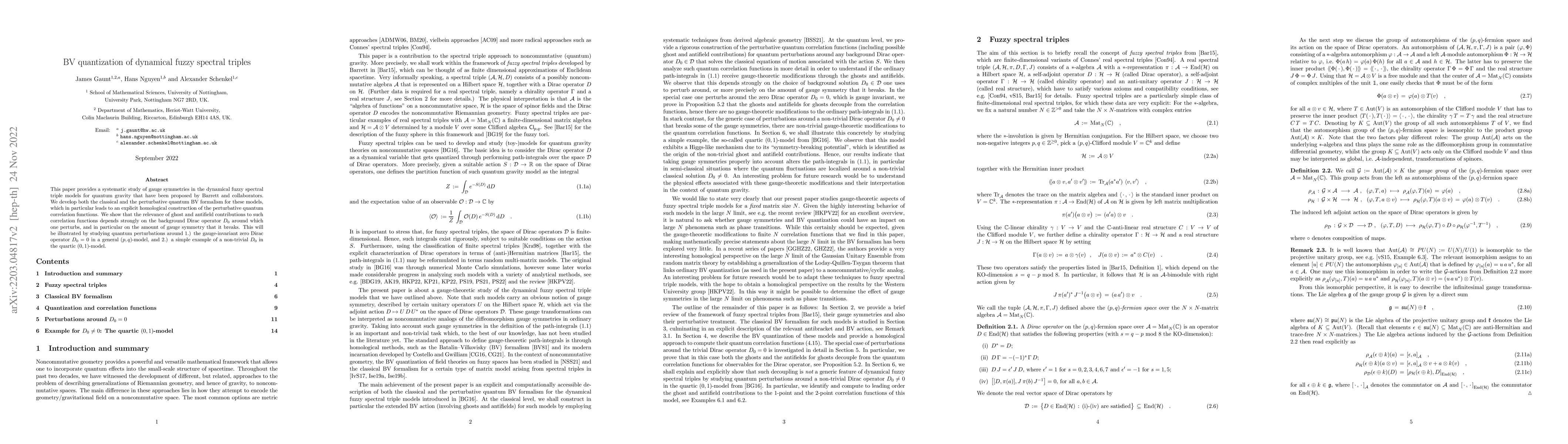 Thumbnail for BV quantization of dynamical fuzzy spectral triples