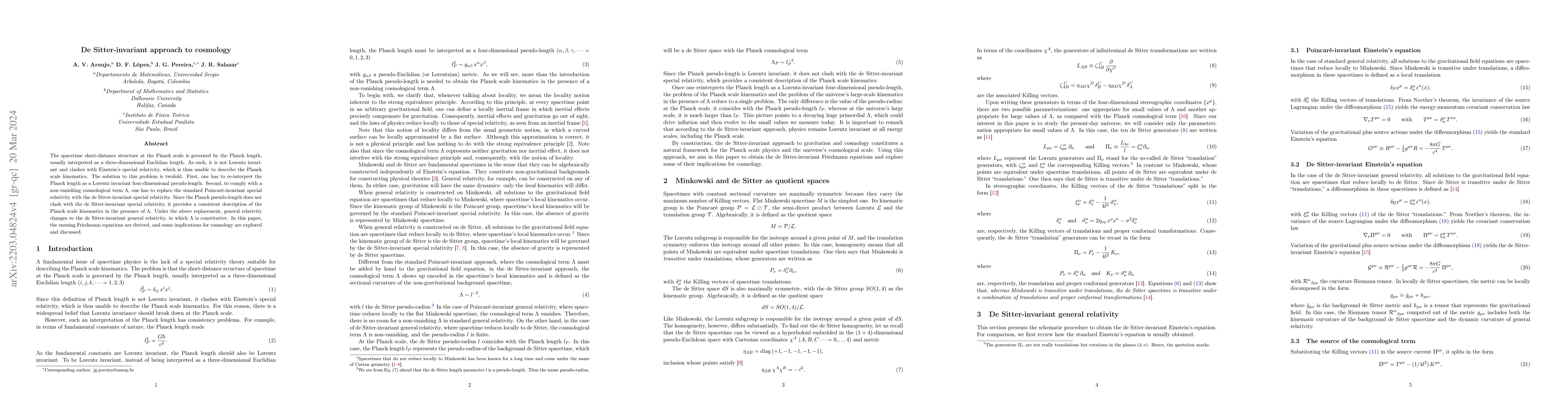 Thumbnail for De Sitter-invariant approach to cosmology