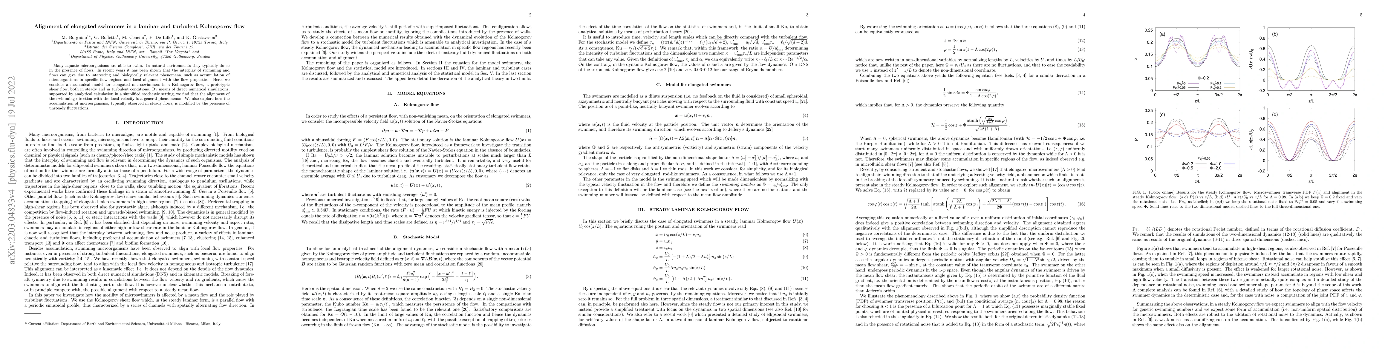 Thumbnail for Alignment of elongated swimmers in a laminar and turbulent Kolmogorov
  flow